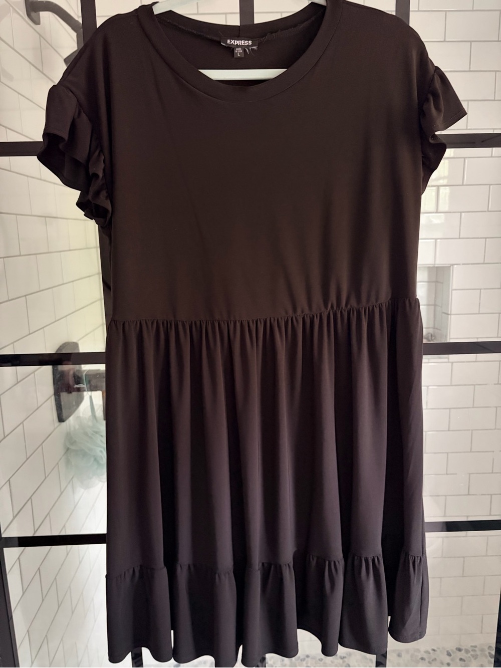 Express Black Crewneck Dress